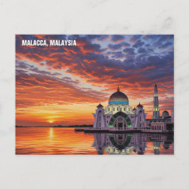 Malakka Straits Moskee Maleisië Ansichtkaart Briefkaart