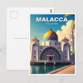 Malakka Straits Moskee Maleisië Briefkaart (Voorkant / Achterkant)