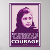 Malala - Afbeelding van Courage (Paarse reeks) Poster (Voorkant)