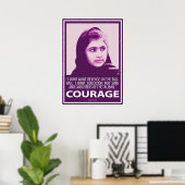 Malala - Afbeelding van Courage (Paarse reeks) Poster (Thuiskantoor)