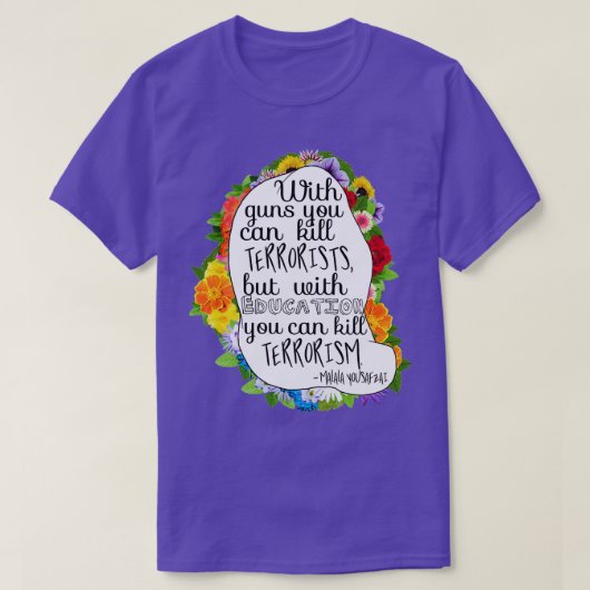 Malala Yousafzai 2 Silhouette T-shirt (Design voorkant)