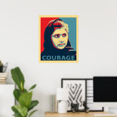 Malala Yousafzai - Afbeelding van Courage Poster (Thuiskantoor)