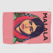 Malala Yousafzai, Inspirerend feministische kunst Golfhanddoek (Horizontaal)