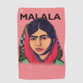 Malala Yousafzai, Inspirerend feministische kunst Golfhanddoek (Voorkant)