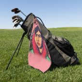 Malala Yousafzai, Inspirerend feministische kunst Golfhanddoek (Groen)