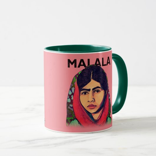 Malala Yousafzai, Inspirerend feministische kunst Mok (Voorkant rechts)