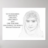 Malala Yousafzai Poster (Voorkant)