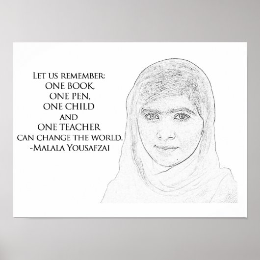 Malala Yousafzai Poster (Voorkant)