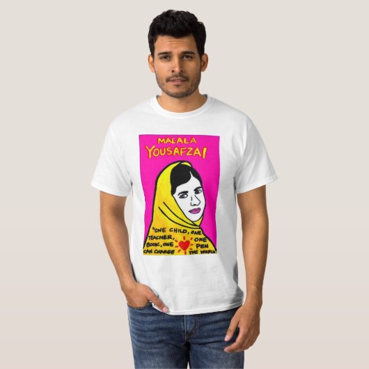 Malala Yousafzai T-shirt (Voorkant volledig)