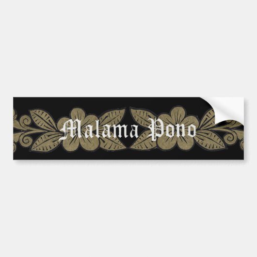 Malama Pono Bumpersticker (Voorkant)