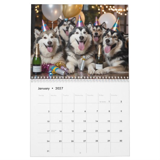 Malamute Calendar Kalender (Jan 2027)