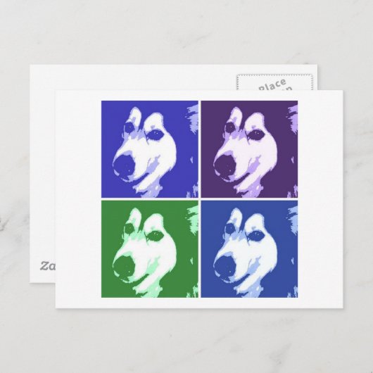 Malamute Dog Briefkaart (Voorkant / Achterkant)