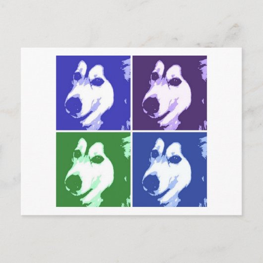 Malamute Dog Briefkaart (Voorkant)