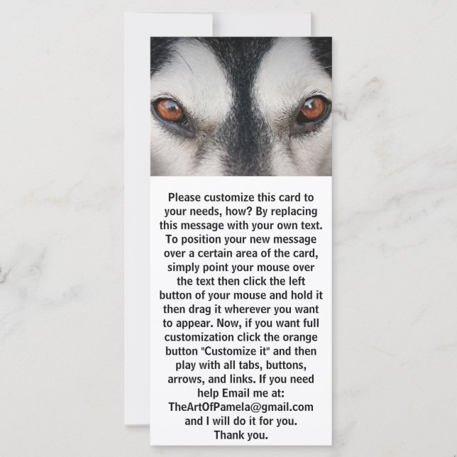 Malamute Dog Brown Eyes (Voorkant)