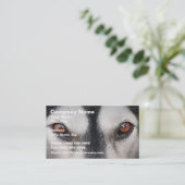 Malamute Dog Brown Eyes Visitekaartje (Staand voorkant)