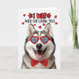 Malamute Dog gemaakt voor het houden van je Valent Feestdagen Kaart