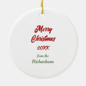 Malamute Dog in Sjaal en Pet Kerst Keramisch Ornament (Achterkant)