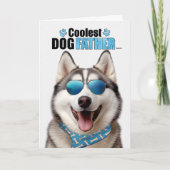 Malamute Dog Koudste papa Vaderdag Feestdagen Kaart (Voorkant)