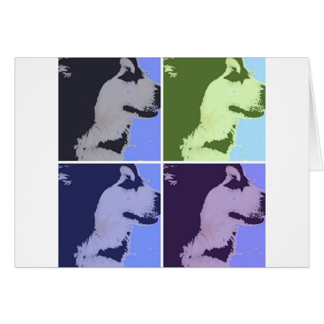 Malamute Dog Pop Art (Voorkant Horizontaal)