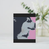 Malamute Dog Pop Art Briefkaart (Staand voorkant)