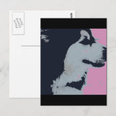 Malamute Dog Pop Art Briefkaart (Voorkant / Achterkant)