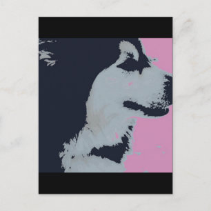 Malamute Dog Pop Art Briefkaart