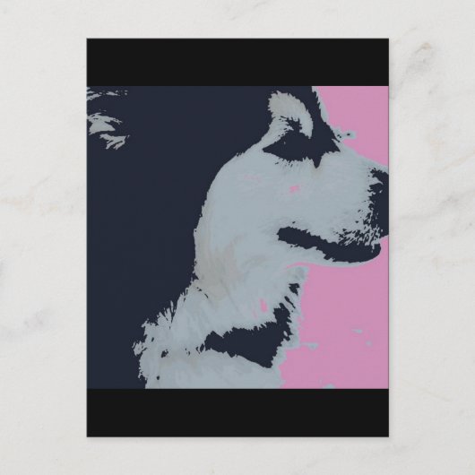 Malamute Dog Pop Art Briefkaart (Voorkant)