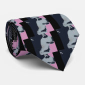 Malamute Dog Pop Art Stropdas (Opgerold)