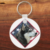 Malamute Flag Sleutelhanger uit Alaska (Voorkant)