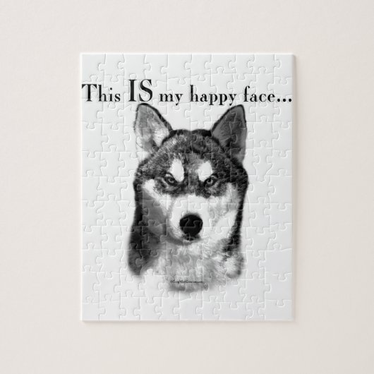 Malamute Happy Face Legpuzzel (Verticaal)