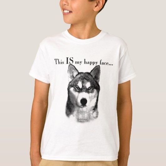 Malamute Happy Face T-shirt (Voorkant)