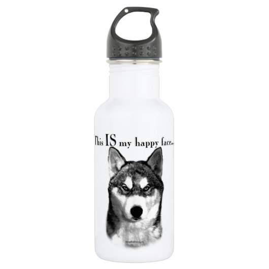 Malamute Happy Face Waterfles (Voorkant)