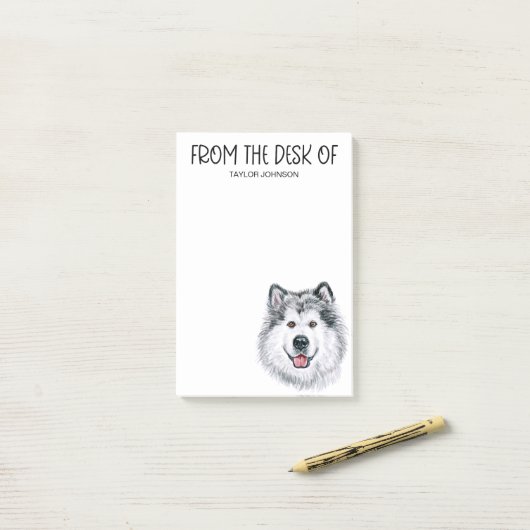 Malamute liefhebber post-it® notes (Op bureau)