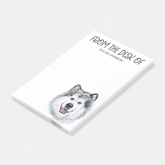 Malamute liefhebber post-it® notes (Schuin)