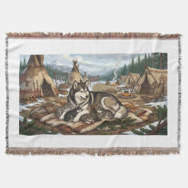 Malamute Moeder Versie 1 Deken