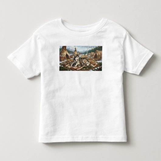 Malamute Moeder Versie 1 Kinder Shirts (Voorkant)