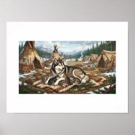 Malamute Moeder Versie 1 Poster