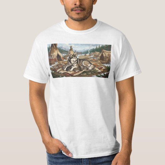 Malamute Moeder Versie 1 T-shirt (Voorkant)