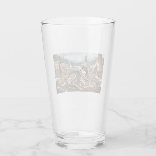 Malamute Moeder Versie 2 Glas (Achterkant)