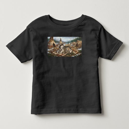 Malamute Moeder Versie 2 Kinder Shirts (Voorkant)