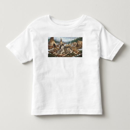 Malamute Moeder Versie 2 Kinder Shirts (Voorkant)