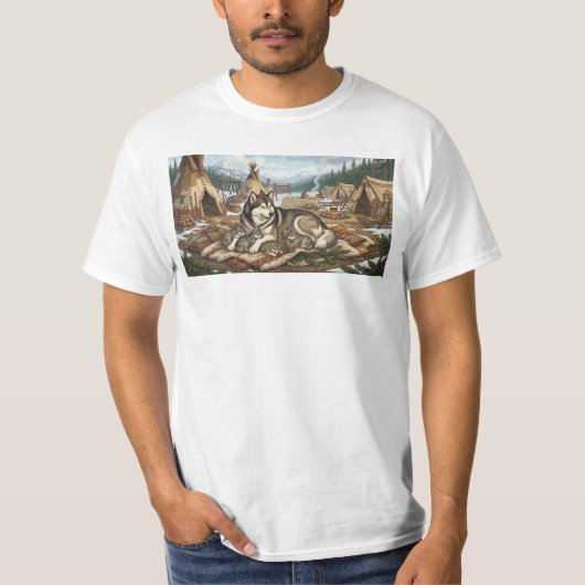 Malamute Moeder Versie 2 T-shirt (Voorkant)