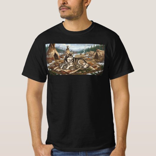Malamute Moeder Versie 2 T-shirt (Voorkant)