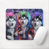 Malamute Punk Rockers Mousepad Muismat (Met muis)