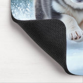 Malamute Pup in de Sneeuw Muismat (Hoek)