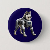 Malamute Robot Knop Ronde Button 5,7 Cm (Voorkant)