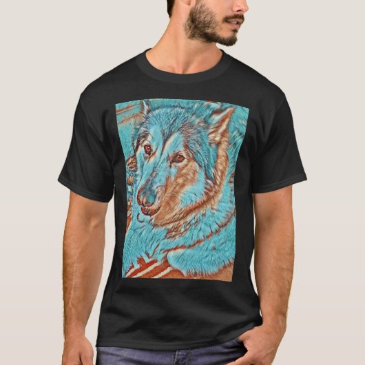 Malamute Snow Dog Husky Wolf T-shirt (Voorkant)