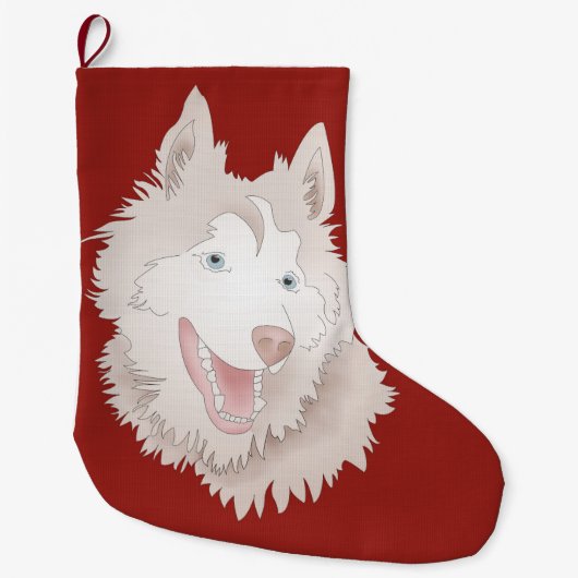 malamute stocking grote kerstsok (Voorkant)