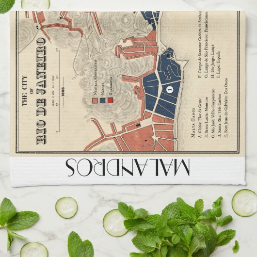 Malandros Rio-theehanddoek Theedoek (Gevouwen)