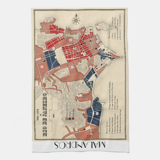 Malandros Rio-theehanddoek Theedoek (Verticaal)